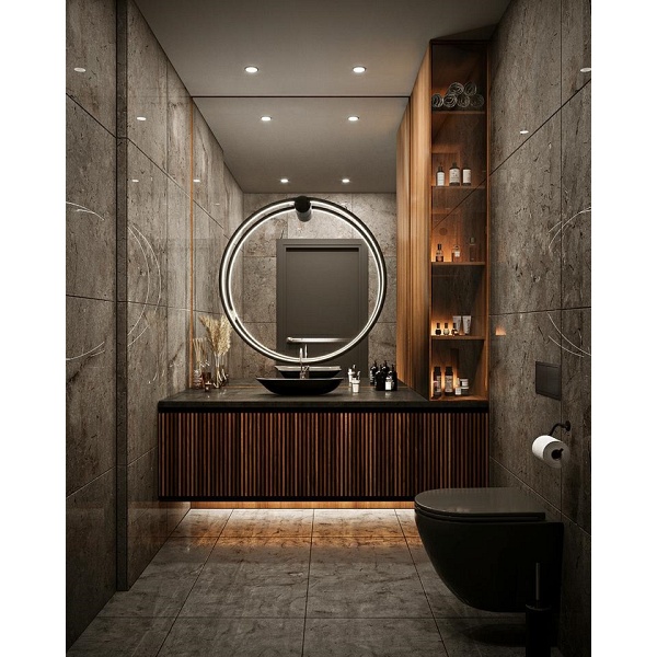 Lampa ścienna HOOP 60 czarna - Moosee